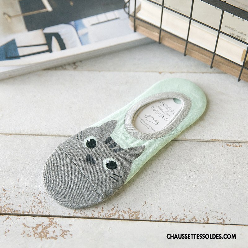 Chaussette Basse Femme Chaussettes En Coton Été Chaussette Basse Coupée Dessin Animé Le Nouveau Personnalité Gris