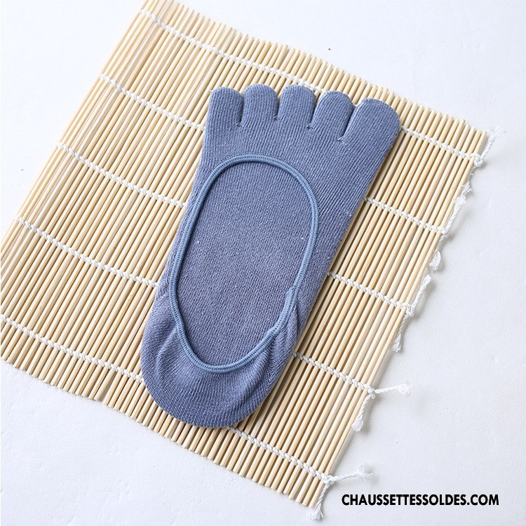 Chaussette Basse Femme Cinq Doigts Invisible Plaine 100% Coton Violet