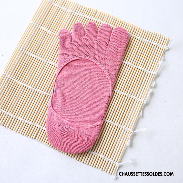 Chaussette Basse Femme Cinq Doigts Invisible Plaine 100% Coton Violet