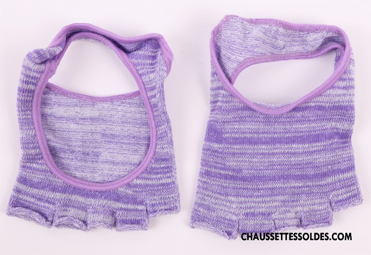 Chaussette Basse Femme Cinq Doigts Matelassé Invisible Chaussette Basse Coupée Sexy Casual Violet
