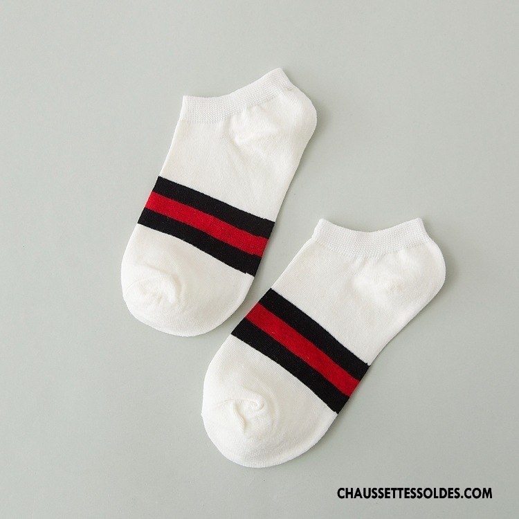 Chaussette Basse Femme Coton Bio Chaussette Basse Coupée Homme Invisible Blanc Clair