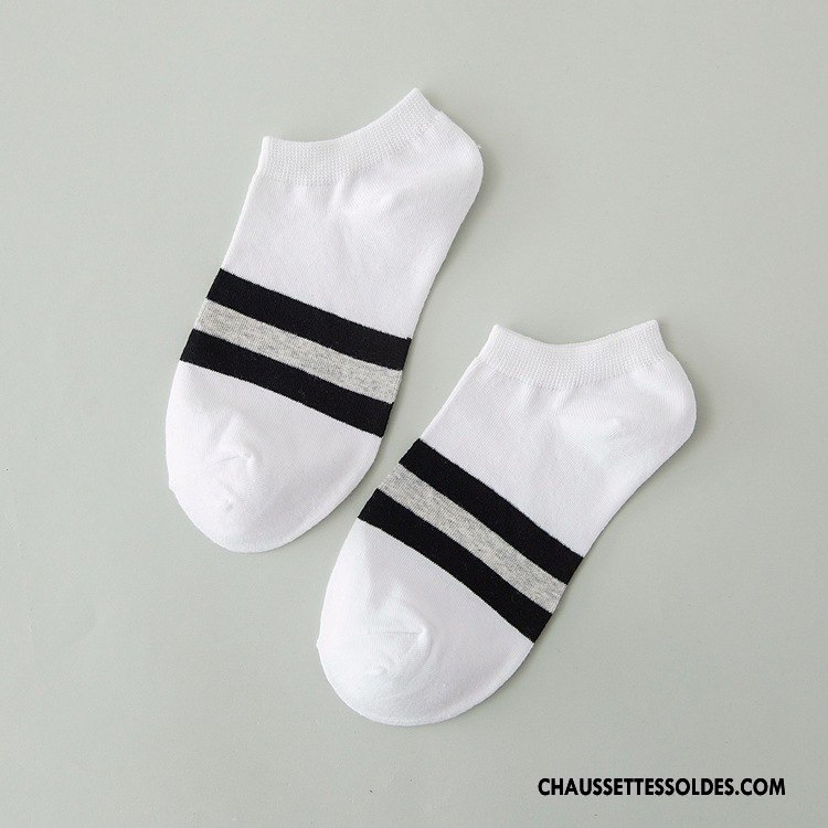 Chaussette Basse Femme Coton Bio Chaussette Basse Coupée Homme Invisible Blanc Clair