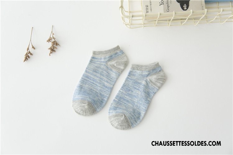 Chaussette Basse Femme Coton Frais Style Chaud Plaine Chaussette Courte Chaussette Basse Coupée Pure Rose