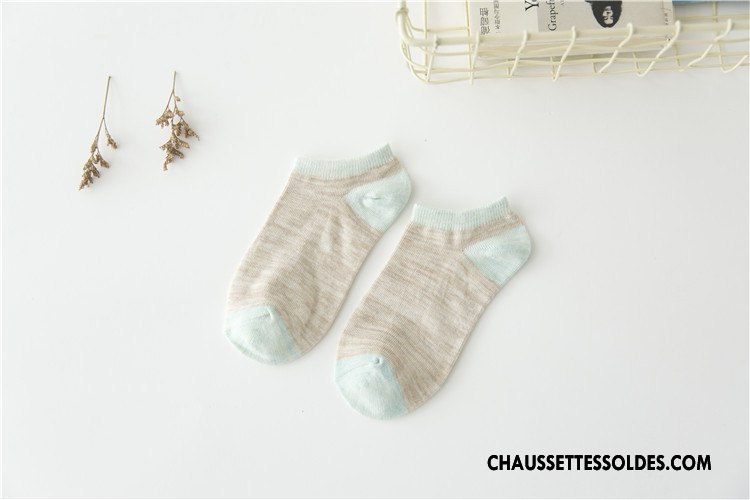 Chaussette Basse Femme Coton Frais Style Chaud Plaine Chaussette Courte Chaussette Basse Coupée Pure Rose