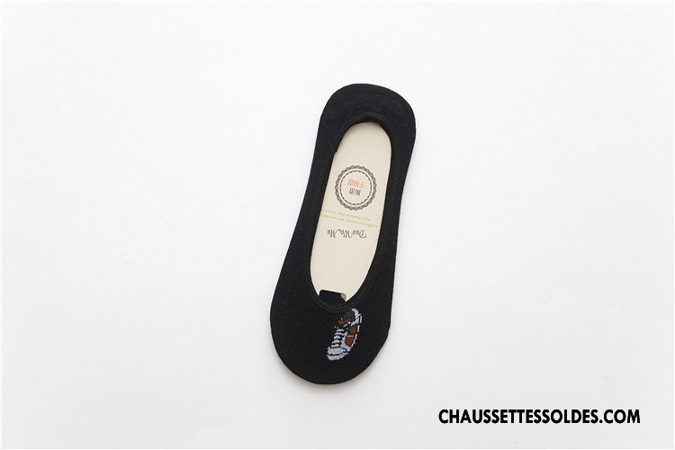 Chaussette Basse Femme Coton Silicone Le Nouveau Invisible Printemps Été Violet Clair