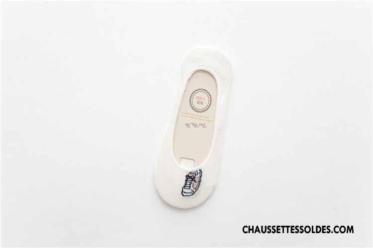 Chaussette Basse Femme Coton Silicone Le Nouveau Invisible Printemps Été Violet Clair