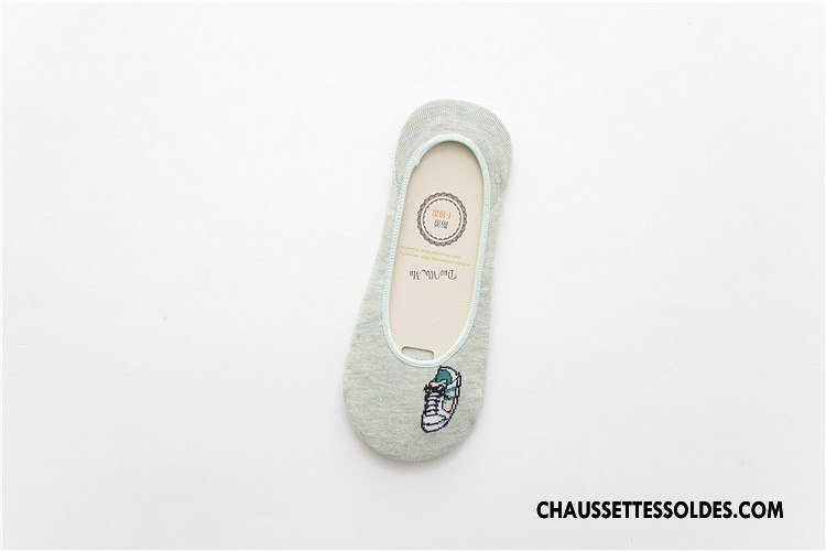 Chaussette Basse Femme Coton Silicone Le Nouveau Invisible Printemps Été Violet Clair