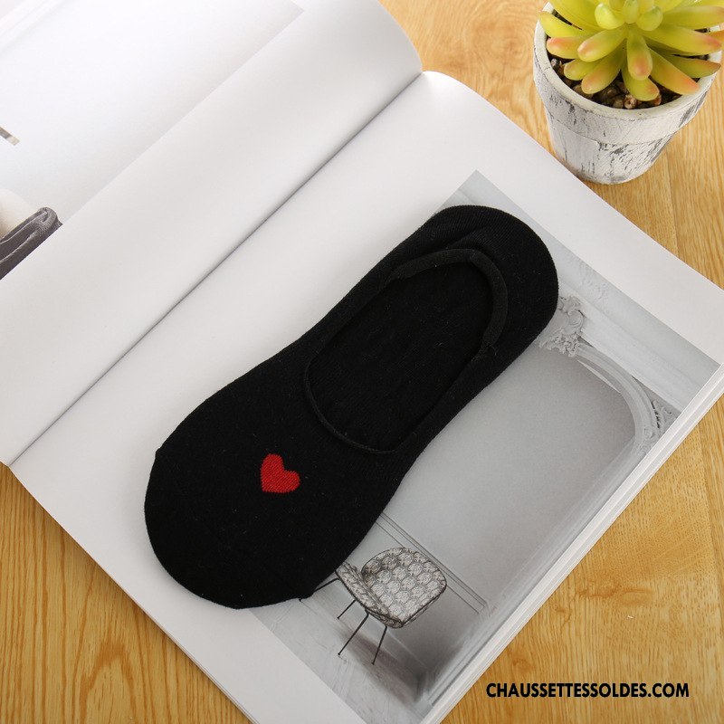 Chaussette Basse Femme Courte Dame Chaussettes En Coton Casual Amour Légère Rose Clair