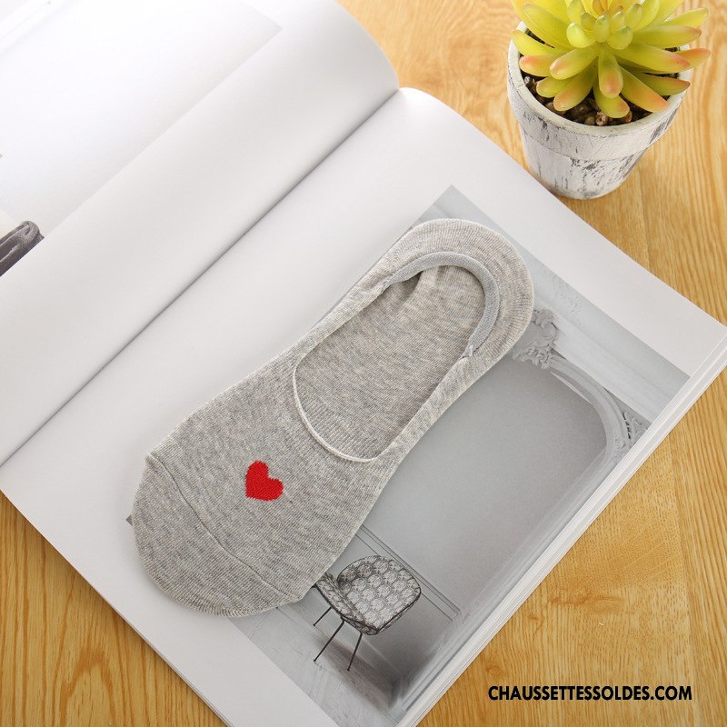 Chaussette Basse Femme Courte Dame Chaussettes En Coton Casual Amour Légère Rose Clair