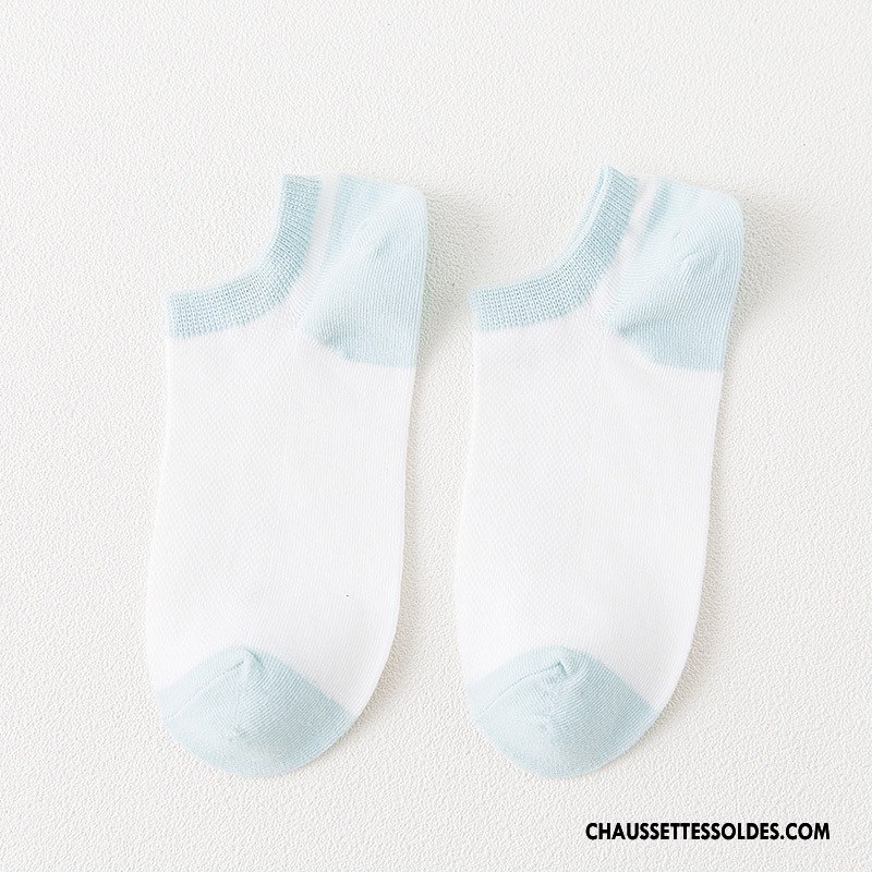 Chaussette Basse Femme Courte Grille Kaki Rayé Toutes Les Saisons Frais