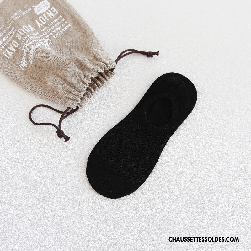 Chaussette Basse Femme Creux Guipure Chaussette Basse Coupée Dame Été Matelassé En Maille Gris
