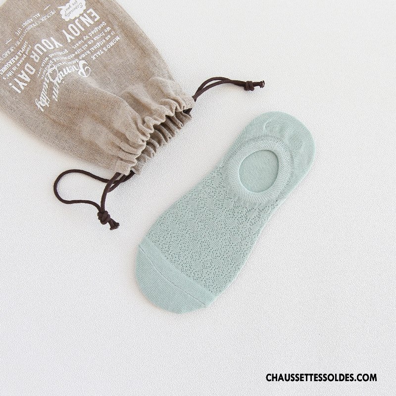 Chaussette Basse Femme Creux Guipure Chaussette Basse Coupée Dame Été Matelassé En Maille Gris