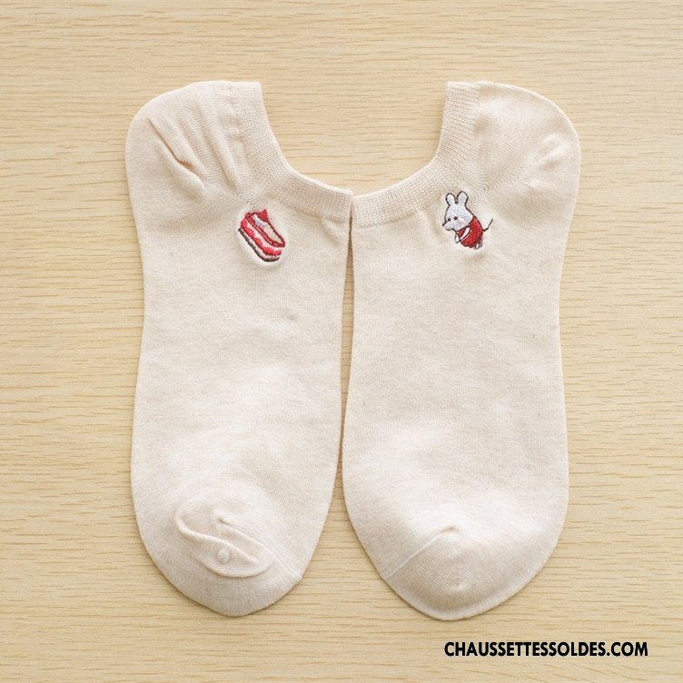 Chaussette Basse Femme Créatif Légère Nouvelles Arrivées Chaussette Basse Coupée Dessin Animé Été Violet