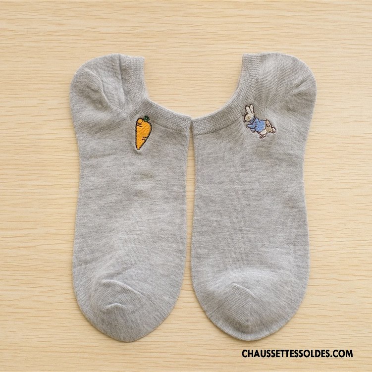 Chaussette Basse Femme Créatif Légère Nouvelles Arrivées Chaussette Basse Coupée Dessin Animé Été Violet