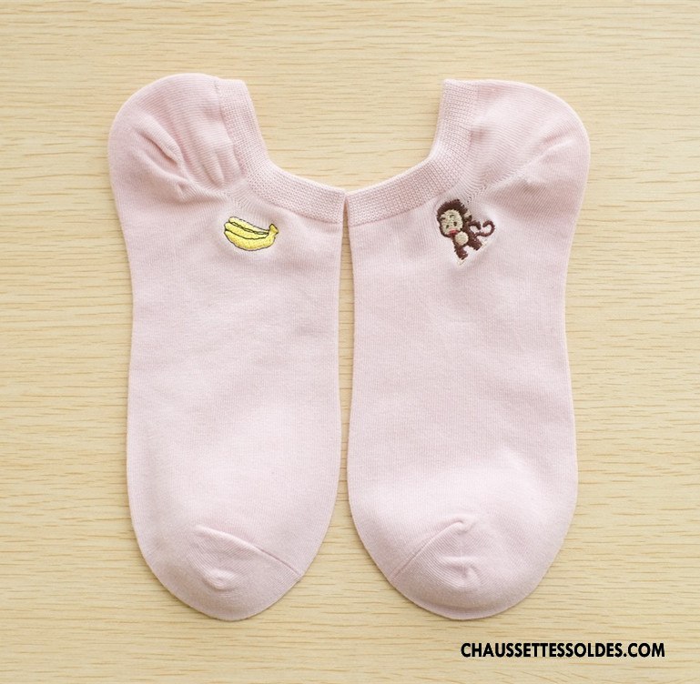 Chaussette Basse Femme Créatif Légère Nouvelles Arrivées Chaussette Basse Coupée Dessin Animé Été Violet