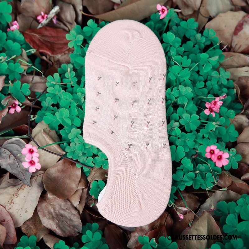 Chaussette Basse Femme Dame Beige Chaussette Basse Coupée Été Invisible Coton Bio Couleurs De Bonbons Clair