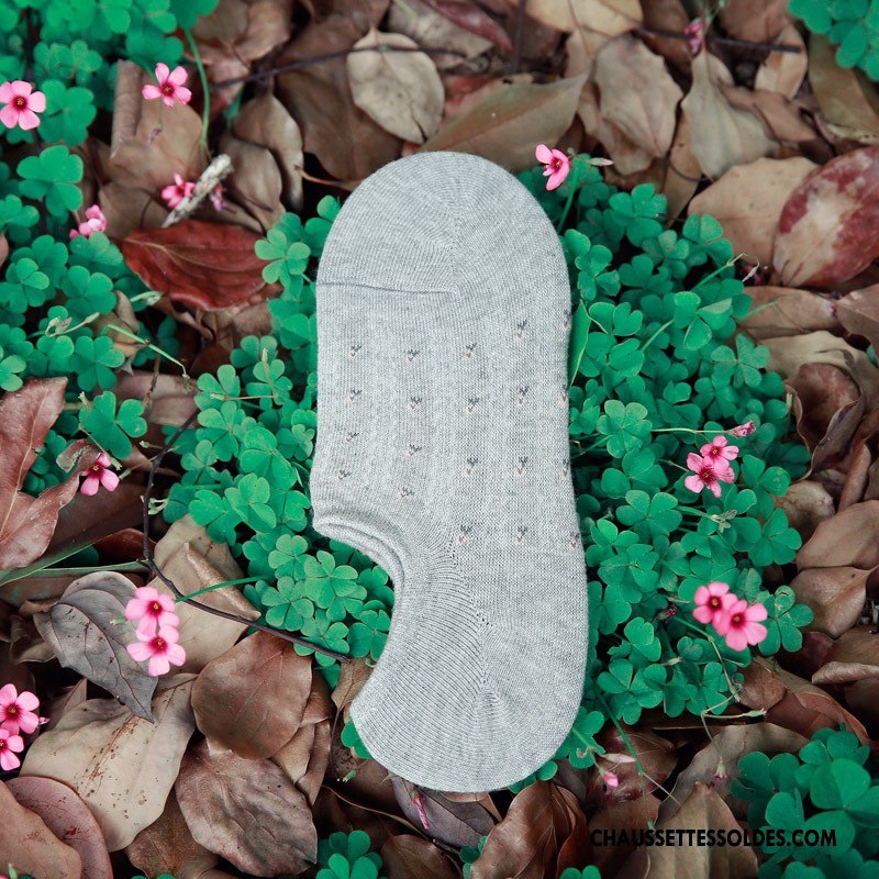 Chaussette Basse Femme Dame Beige Chaussette Basse Coupée Été Invisible Coton Bio Couleurs De Bonbons Clair