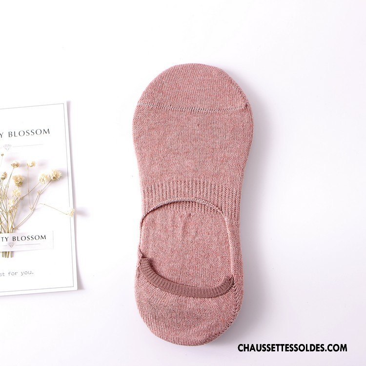 Chaussette Basse Femme Dame Chaussette Basse Coupée Anti-off Été Le Nouveau Manuel Rose