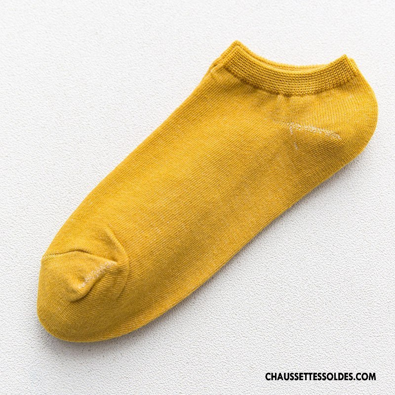 Chaussette Basse Femme Dame Chaussette Courte Charmant Été Antidérapant Chaussettes En Coton Pure Gris Clair
