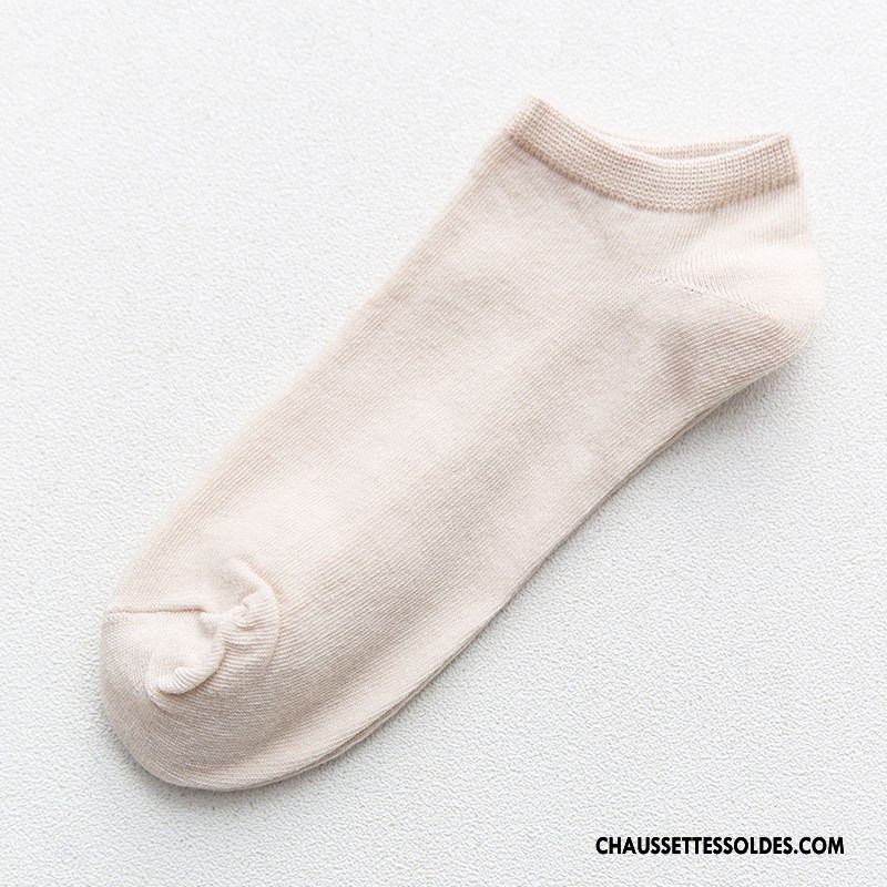 Chaussette Basse Femme Dame Chaussette Courte Charmant Été Antidérapant Chaussettes En Coton Pure Gris Clair