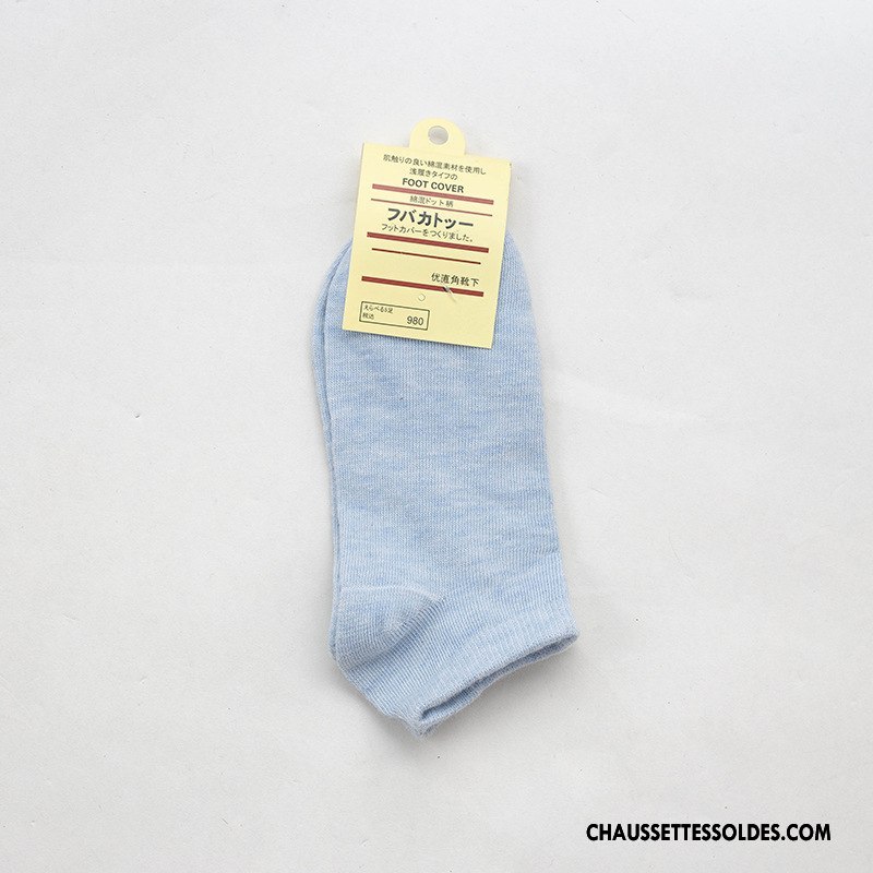 Chaussette Basse Femme Dame Chaussette Courte Été 100% Coton Printemps Le Nouveau Couleurs De Bonbons Pure Rose Clair