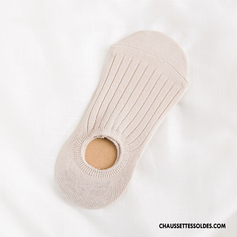 Chaussette Basse Femme Dame Matelassé Antidérapant Nouvelles Arrivées Fleurs Invisible Pure Marron / Brun Clair