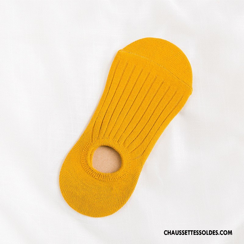 Chaussette Basse Femme Dame Matelassé Antidérapant Nouvelles Arrivées Fleurs Invisible Pure Marron / Brun Clair