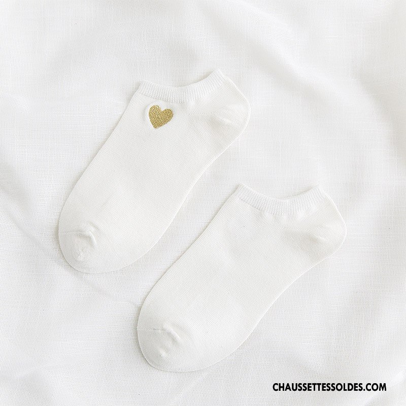 Chaussette Basse Femme Dame Nouvelles Arrivées Chaussette Courte Coton Bio Tendance Mode Jaune