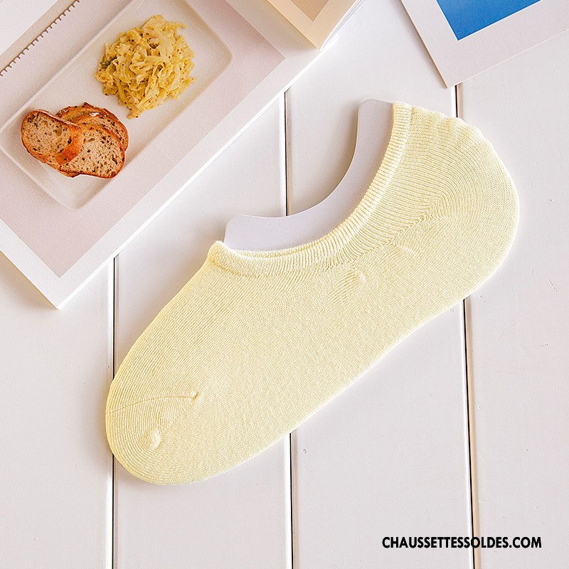 Chaussette Basse Femme Dame Été Chaussette Basse Coupée Le Nouveau Invisible Printemps Couleurs De Bonbons Bleu Clair Pure