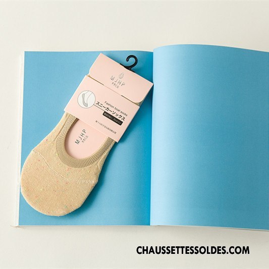 Chaussette Basse Femme Dame Été Style Chaud Silicone Kaki Yarn