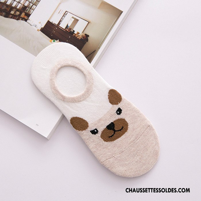 Chaussette Basse Femme Dessin Animé Chaussette Basse Coupée Petit Invisible Chaussettes En Coton Été Jaune Clair