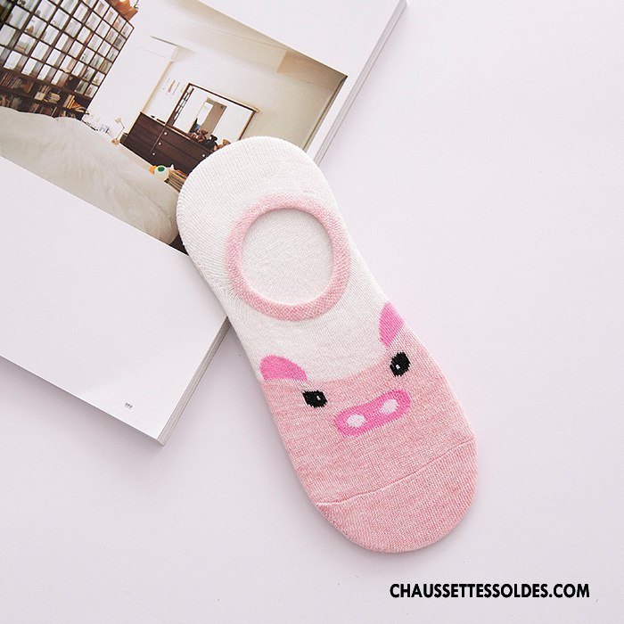 Chaussette Basse Femme Dessin Animé Chaussette Basse Coupée Petit Invisible Chaussettes En Coton Été Jaune Clair