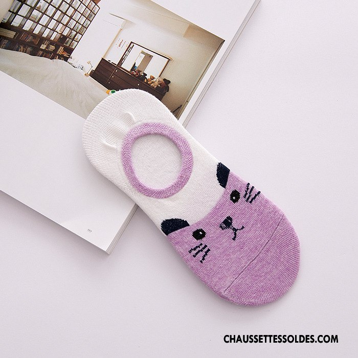 Chaussette Basse Femme Dessin Animé Chaussette Basse Coupée Petit Invisible Chaussettes En Coton Été Jaune Clair