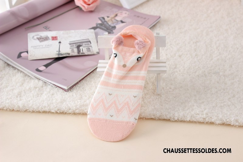 Chaussette Basse Femme Dessin Animé Chaussettes En Coton Charmant Ultra Chaussette Basse Coupée Dimensionnel Bleu