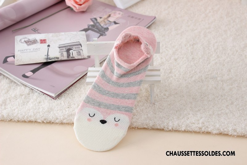 Chaussette Basse Femme Dessin Animé Chaussettes En Coton Charmant Ultra Chaussette Basse Coupée Dimensionnel Bleu