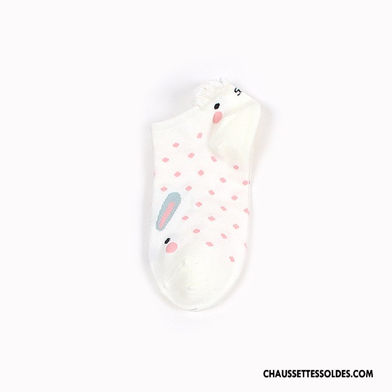 Chaussette Basse Femme Dessin Animé Chaussettes En Coton Dimensionnel Dame Matelassé Bleu