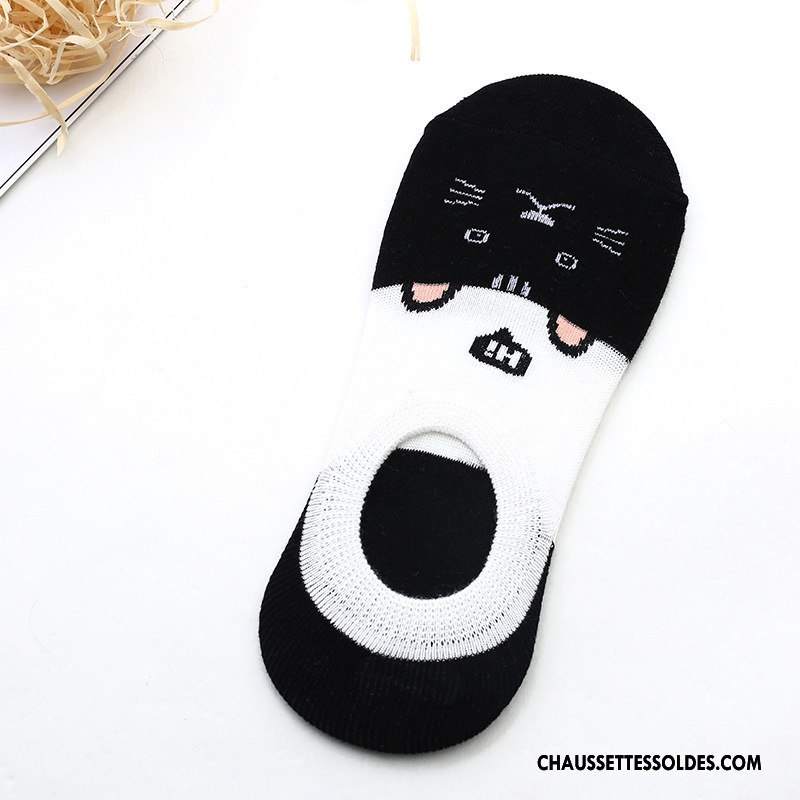 Chaussette Basse Femme Dessin Animé Le Nouveau Animal Invisible Casual Silicone Gris