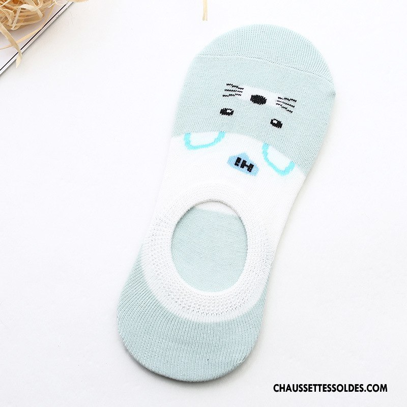 Chaussette Basse Femme Dessin Animé Le Nouveau Animal Invisible Casual Silicone Gris