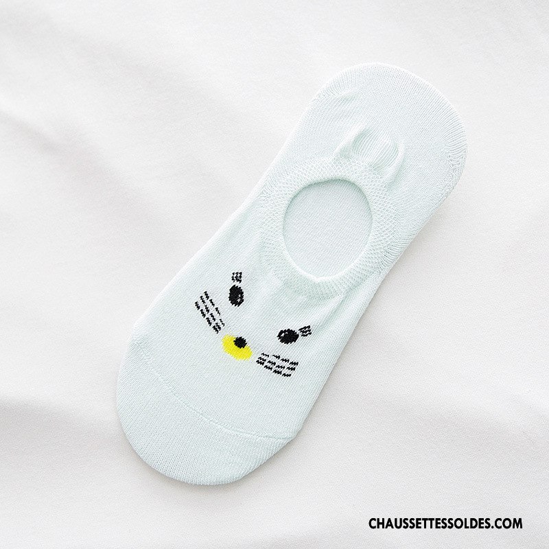 Chaussette Basse Femme Dessin Animé Tous Les Assortis Le Nouveau Invisible Renard Été Vert Clair