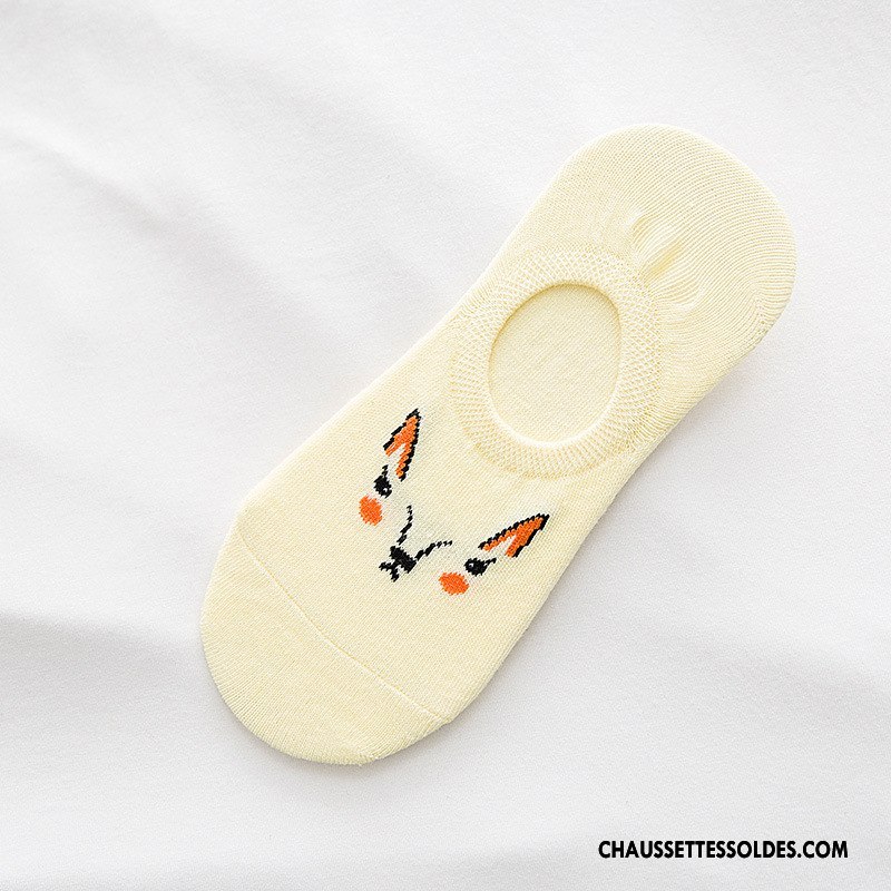 Chaussette Basse Femme Dessin Animé Tous Les Assortis Le Nouveau Invisible Renard Été Vert Clair