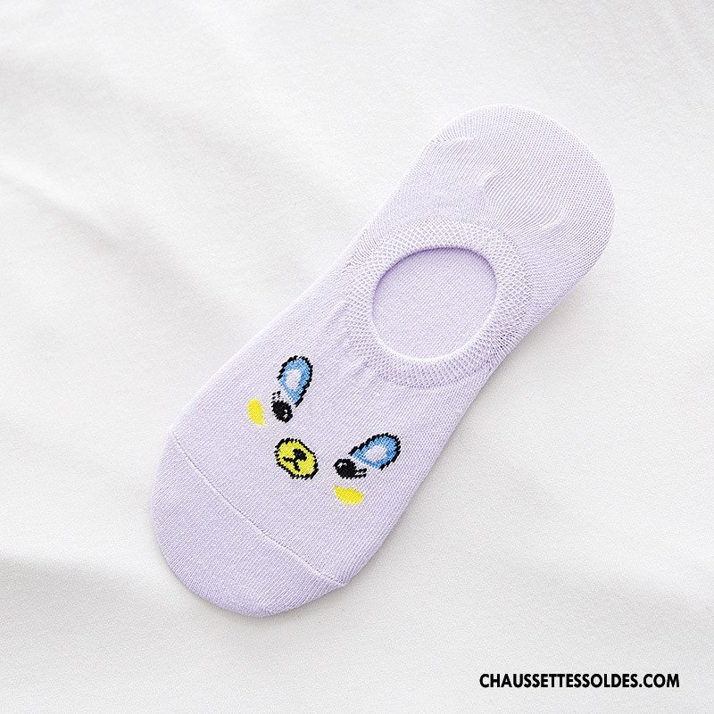 Chaussette Basse Femme Dessin Animé Tous Les Assortis Le Nouveau Invisible Renard Été Vert Clair