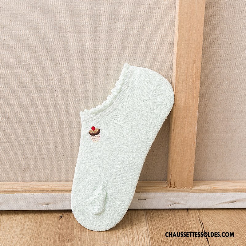 Chaussette Basse Femme Frais Dame Brodé Yarn Dessin Animé Nouvelles Arrivées Rose Clair