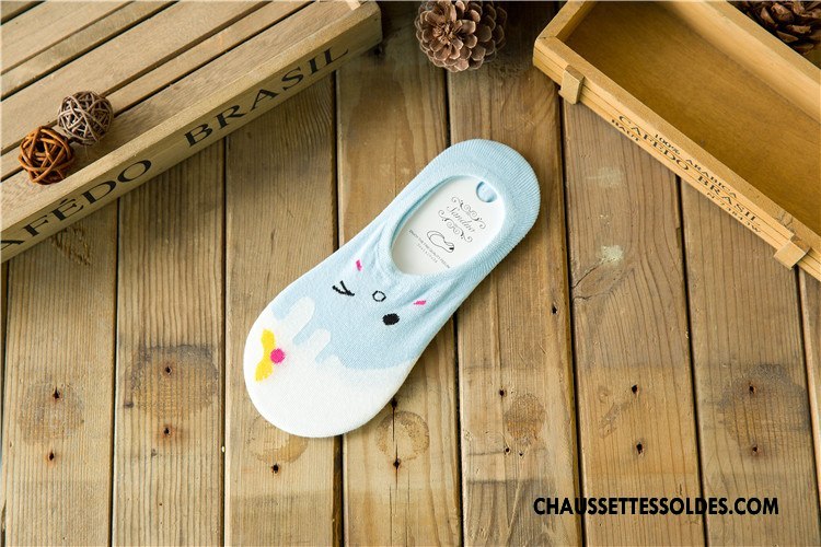 Chaussette Basse Femme Invisible 100% Coton Charmant Style Chaud Chaussette Courte Dessin Animé Rose