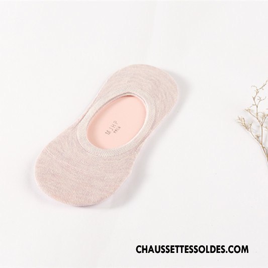 Chaussette Basse Femme Invisible Antidérapant Silicone Été Le Nouveau Couleurs De Bonbons Pure Vert Clair