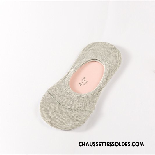 Chaussette Basse Femme Invisible Antidérapant Silicone Été Le Nouveau Couleurs De Bonbons Pure Vert Clair