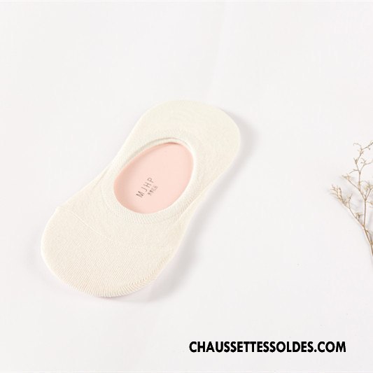 Chaussette Basse Femme Invisible Antidérapant Silicone Été Le Nouveau Couleurs De Bonbons Pure Vert Clair