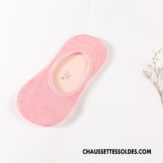 Chaussette Basse Femme Invisible Antidérapant Silicone Été Le Nouveau Couleurs De Bonbons Pure Vert Clair