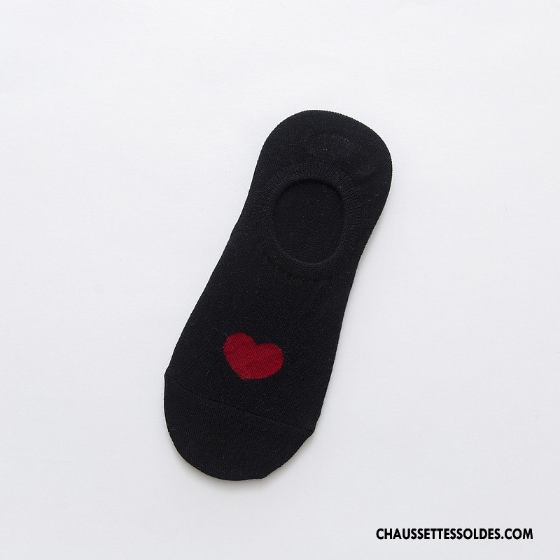 Chaussette Basse Femme Invisible Chaussette Basse Coupée Été 100% Coton Le Nouveau Charmant Blanc