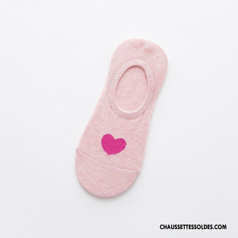 Chaussette Basse Femme Invisible Chaussette Basse Coupée Été 100% Coton Le Nouveau Charmant Blanc