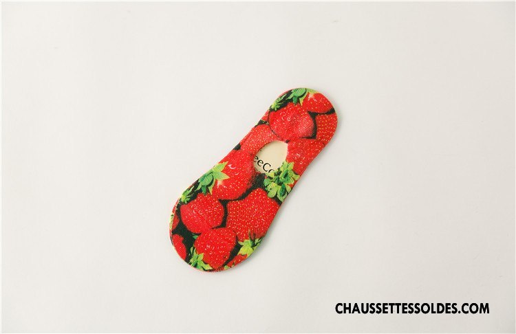 Chaussette Basse Femme Invisible Chaussettes En Coton Été Dessin Animé Le Nouveau Printemps Bleu Marin Impression